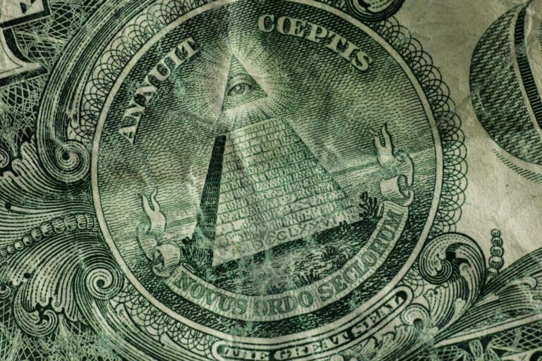 Pyramid on the dollar with the all seeing eye